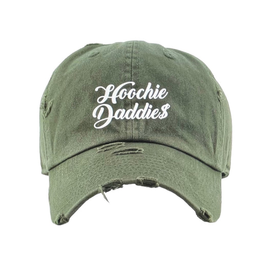 A Hoochie Daddies Hat Army Green w/ White Lettering