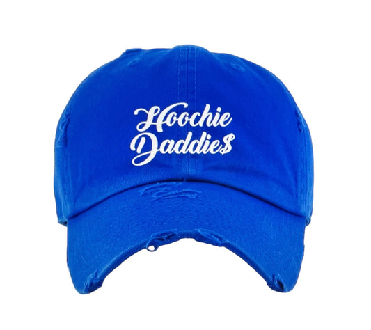 A Hoochie Daddies Hat Blue w/ White Lettering