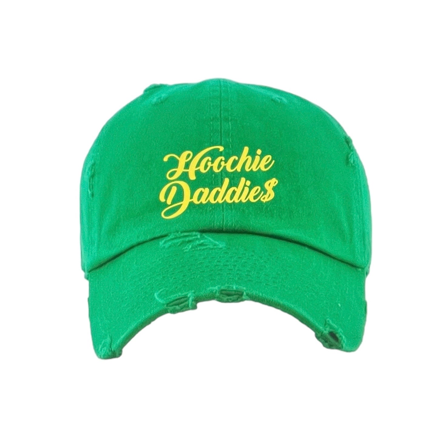A Hoochie Daddies Hat Green w/ Yellow Lettering
