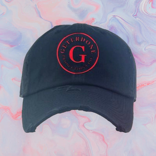 Geterdone Productions Logo Hat Black & Red